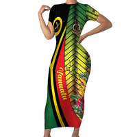 Vanuatu Constitution Day Family Matching Short Sleeve Bodycon Dress and Hawaiian Shirt Long Live Vanuatu - Polynesian Pride