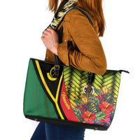 Vanuatu Constitution Day Leather Tote Bag Long Live Vanuatu - Polynesian Pride