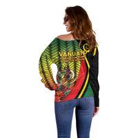 Vanuatu Constitution Day Off Shoulder Sweater Long Live Vanuatu - Polynesian Pride