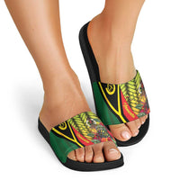 Vanuatu Constitution Day Slide Sandals Long Live Vanuatu - Polynesian Pride