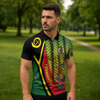Vanuatu Constitution Day Zipper Polo Shirt Long Live Vanuatu - Polynesian Pride