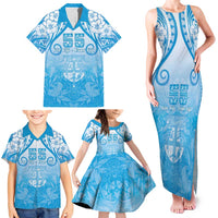 Fiji Day Family Matching Tank Maxi Dress and Hawaiian Shirt 55th Anniversary Forever Fiji - Polynesian Pride