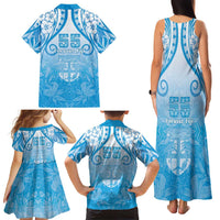 Fiji Day Family Matching Tank Maxi Dress and Hawaiian Shirt 55th Anniversary Forever Fiji - Polynesian Pride