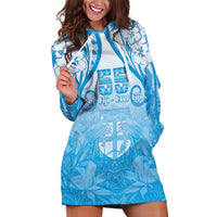 Fiji Day Hoodie Dress 55th Anniversary Forever Fiji LT05 Blue - Polynesian Pride