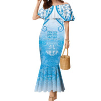 Fiji Day Mermaid Dress 55th Anniversary Forever Fiji LT05 Women Blue - Polynesian Pride