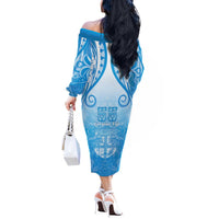 Fiji Day Off The Shoulder Long Sleeve Dress 55th Anniversary Forever Fiji - Polynesian Pride