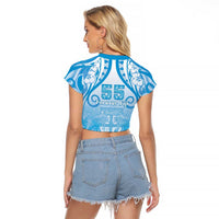 Fiji Day Raglan Cropped T Shirt 55th Anniversary Forever Fiji - Polynesian Pride