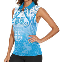 Fiji Day Women Sleeveless Polo Shirt 55th Anniversary Forever Fiji - Polynesian Pride