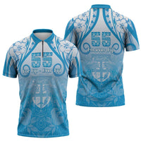 Fiji Day Zipper Polo Shirt 55th Anniversary Forever Fiji - Polynesian Pride