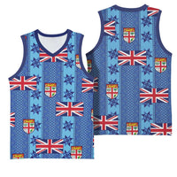 Fiji Masi Tapa Basketball Jersey Coat Of Arms - Polynesian Pride