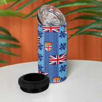Fiji Masi Tapa 4 in 1 Can Cooler Tumbler Coat Of Arms - Polynesian Pride