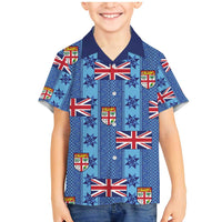 Fiji Masi Tapa Family Matching Mermaid Dress and Hawaiian Shirt Coat Of Arms - Polynesian Pride