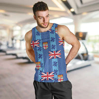 Fiji Masi Tapa Men Tank Top Coat Of Arms - Polynesian Pride
