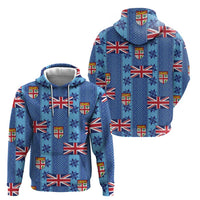 Fiji Masi Tapa Zip Hoodie Coat Of Arms - Polynesian Pride