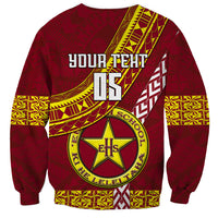 Custom Eua High School Sweatshirt Tongan Kupesi Pattern LT05 - Polynesian Pride