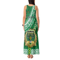 Custom Saineha High School Tank Maxi Dress Tongan Kupesi Pattern LT05 - Polynesian Pride