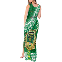 Custom Saineha High School Tank Maxi Dress Tongan Kupesi Pattern LT05 - Polynesian Pride