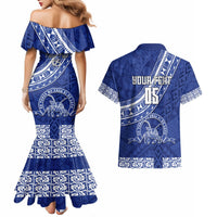 Custom Tupou College Couples Matching Mermaid Dress and Hawaiian Shirt Tongan Kupesi Pattern LT05 - Polynesian Pride