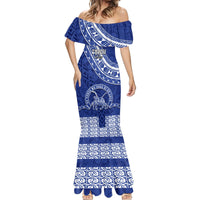 Custom Tupou College Mermaid Dress Tongan Kupesi Pattern LT05 - Polynesian Pride