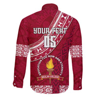 Custom Beulah College Family Matching Mermaid Dress and Hawaiian Shirt Tongan Kupesi Pattern LT05 - Polynesian Pride