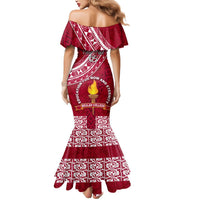 Custom Beulah College Mermaid Dress Tongan Kupesi Pattern LT05 - Polynesian Pride