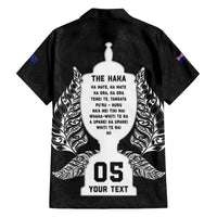 Custom New Zealand Rugby Family Matching Off Shoulder Long Sleeve Dress and Hawaiian Shirt The Haka With Champions Cup LT05 - Polynesian Pride