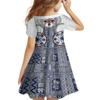 Hawaii Family Matching Off Shoulder Maxi Dress and Hawaiian Shirt Barkcloth Pattern Vintage Style LT05 - Polynesian Pride