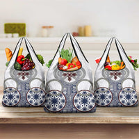 Hawaii Grocery Bag Barkcloth Pattern Vintage Style