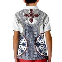 Hawaii Kid Polo Shirt Barkcloth Pattern Vintage Style LT05 - Polynesian Pride