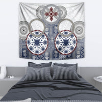 Hawaii Tapestry Barkcloth Pattern Vintage Style LT05 - Polynesian Pride