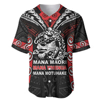 Aotearoa Mana Maori Baseball Jersey Toitu Te Tiriti LT05 Black - Polynesian Pride