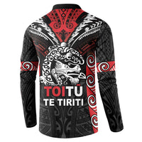 Aotearoa Mana Maori Button Sweatshirt Toitu Te Tiriti LT05 - Polynesian Pride
