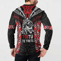 Aotearoa Mana Maori Button Sweatshirt Toitu Te Tiriti LT05 - Polynesian Pride