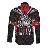 Aotearoa Mana Maori Long Sleeve Button Shirt Toitu Te Tiriti