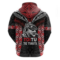 Aotearoa Mana Maori Zip Hoodie Toitu Te Tiriti LT05 - Polynesian Pride