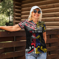 Tokelau And Aotearoa Women Polo Shirt Together For Te Tiriti O Waitangi