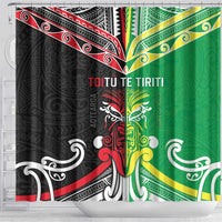 Cook Islands And Aotearoa Shower Curtain Together For Te Tiriti O Waitangi