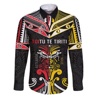 Niue And Aotearoa Family Matching Long Sleeve Bodycon Dress and Hawaiian Shirt Together For Te Tiriti O Waitangi