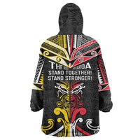 Niue And Aotearoa Wearable Blanket Hoodie Together For Te Tiriti O Waitangi