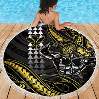 Hawaii Ikaika Warrior Helmet Beach Blanket Gold Style