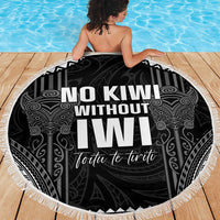 Aotearoa Toitu Te Tiriti Beach Blanket No Kiwi Without Iwi