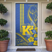 Personalised Hawaii Kaiser High School Door Cover Tribal Tattoo With Hibiscus Flowers