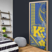 Personalised Hawaii Kaiser High School Door Cover Tribal Tattoo With Hibiscus Flowers