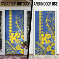 Personalised Hawaii Kaiser High School Door Cover Tribal Tattoo With Hibiscus Flowers