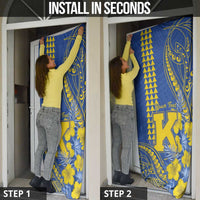 Personalised Hawaii Kaiser High School Door Cover Tribal Tattoo With Hibiscus Flowers