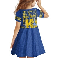 Personalised Hawaii Kaiser High School Family Matching Off Shoulder Short Dress and Hawaiian Shirt Tribal Tattoo With Hibiscus Flowers