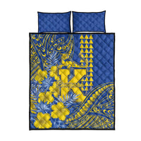 Hawaii Kaiser High School Quilt Bed Set Tribal Tattoo With Hibiscus Flowers LT05 - Polynesian Pride