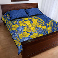 Hawaii Kaiser High School Quilt Bed Set Tribal Tattoo With Hibiscus Flowers LT05 - Polynesian Pride