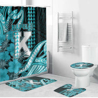 Hawaii Kapolei High School Bathroom Set Tribal Tattoo With Hibiscus Flowers