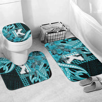 Hawaii Kapolei High School Bathroom Set Tribal Tattoo With Hibiscus Flowers